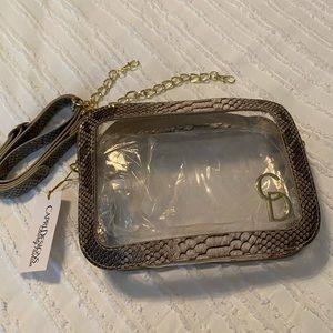 Capri Designs clear crossbody purse/ stadium bag